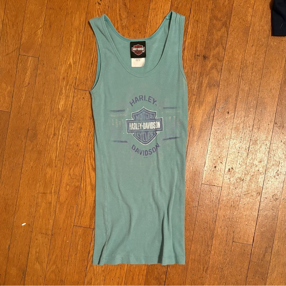 Vintage Harley-Davidson Light Blue Tank Top size extra small